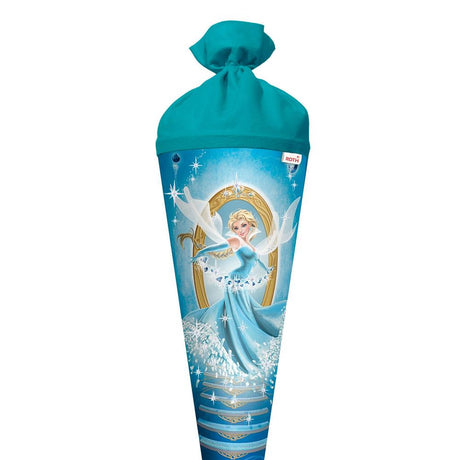 Roth Schultüte Kristallprinzessin, 70cm, rund, Rot(h)-Spitze, Filzverschluss, Glitter
