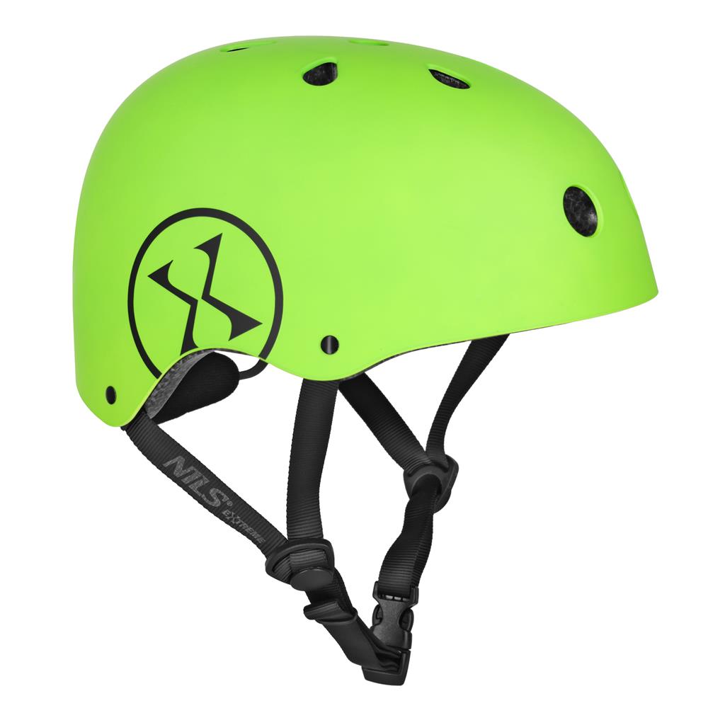 NILS EXTREME MTW001-2 Helm Größe L 58-61 cm Grün - Schutzhelm für Skatehelm Inliner Roller Fahrrad