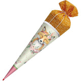 Roth Schultüte Lieblingsstück Funny Fuchs, 70cm, rund, Rot(h)-Spitze, mit Stoffverschluss