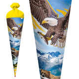 Roth Schultüte Seeadler, 70cm, rund, Rot(h)-Spitze, Filzverschluss