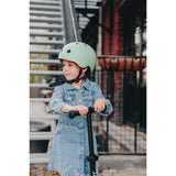 Scoot & Ride Kinderhelm Größe S-M (51-55 cm) kiwi - Schutzhelm mit LED-Licht