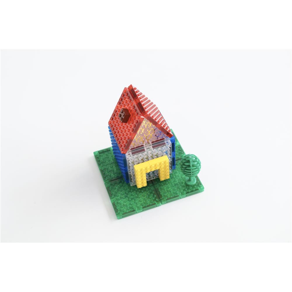Cleverclixx Brick Tiles Pack Knallfarben 16 Teile, magnetische Steckbauteile, kompatibles Magnetspielzeug