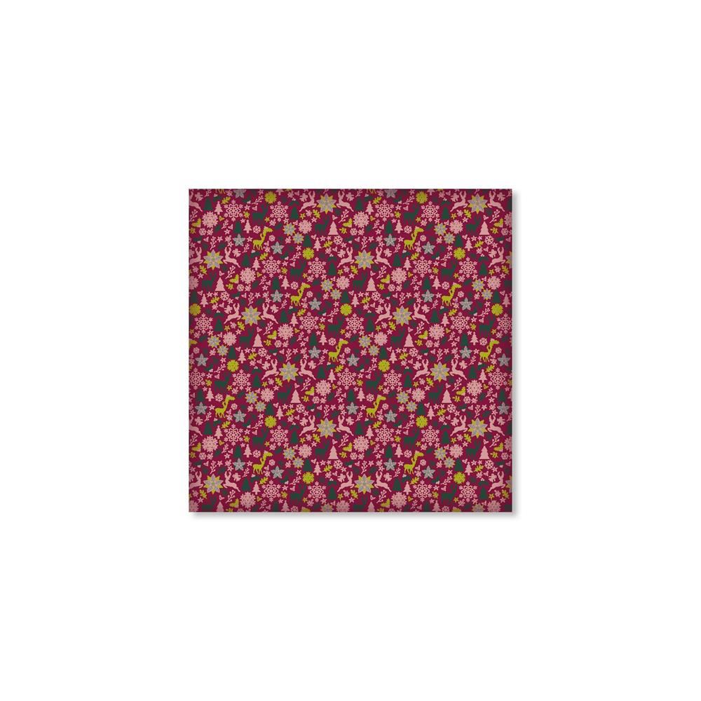 Roth Geschenktuch 3er Set X-Mas wiederverwendbar 2x 50 x 50 cm, 1x 80 x 80 cm