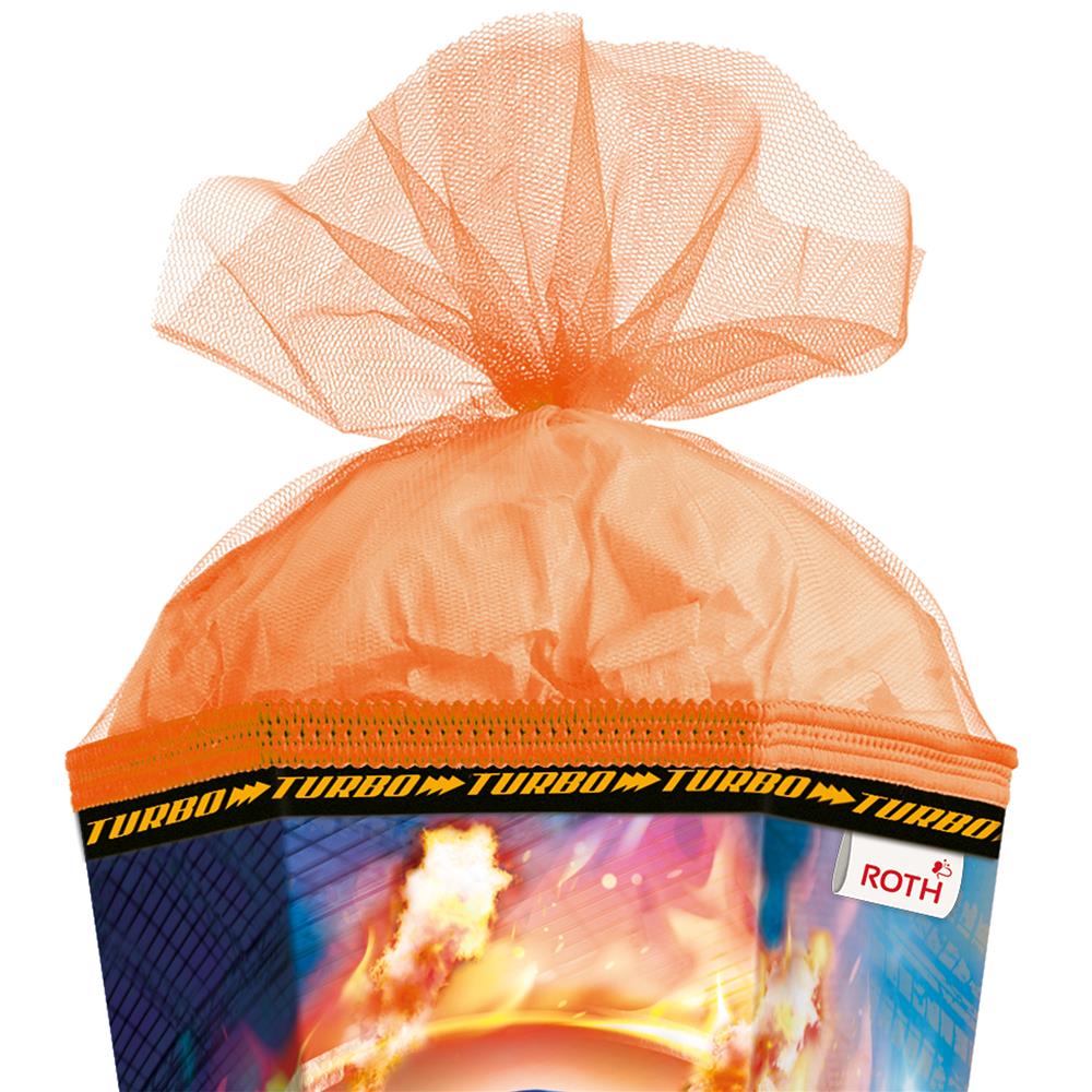 Roth Schultüte Monstertruck Fire, 85cm, eckig, Rot(h)-Spitze, Tüllverschluss, Folieneffekt