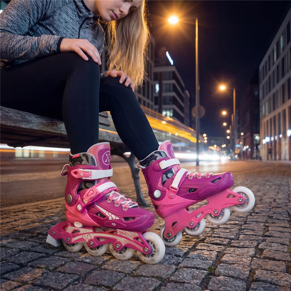 Inlineskates Inliner Gr. 31-34, Rosa, größenverstellbar | NILS EXTREME NA1055 BLAZE