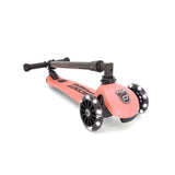 Scoot & Ride Highwaykick 3 LED Scooter, peach - Kinderroller, ab 3 Jahren