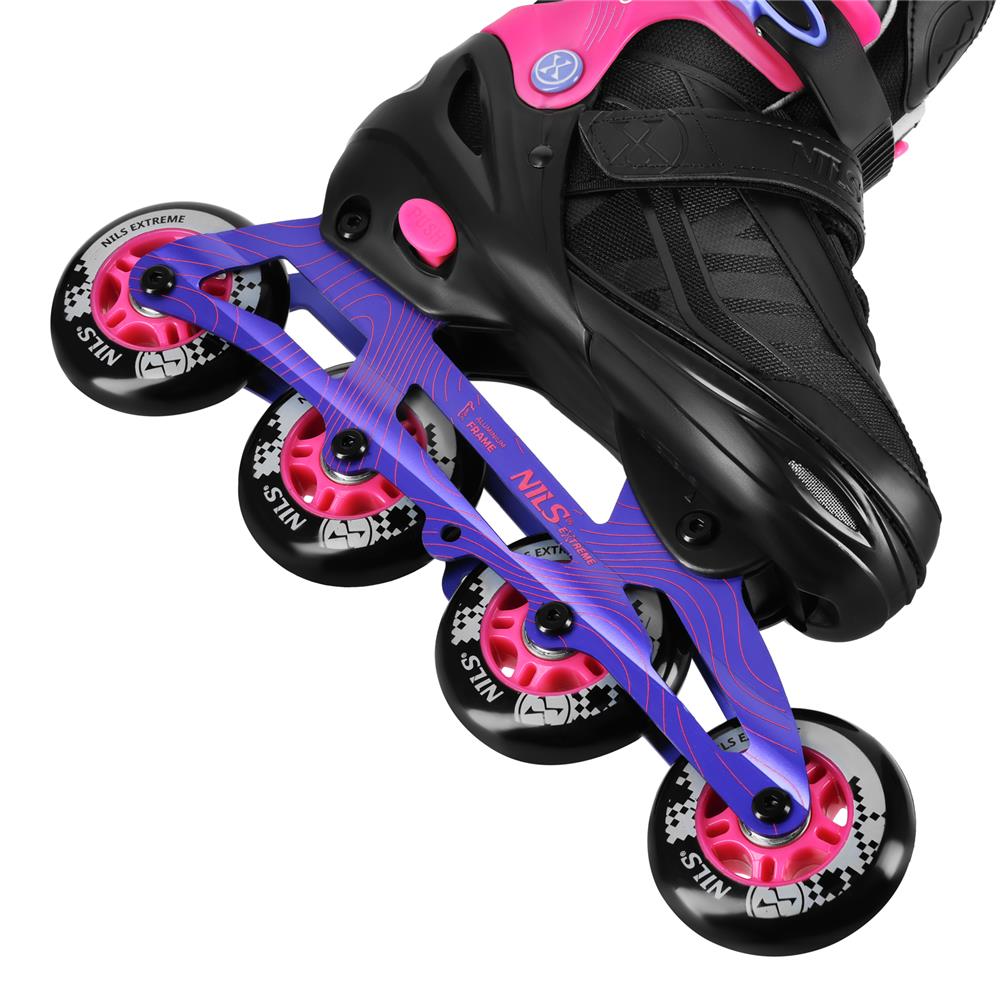 Inlineskates Inliner Gr. 39-42, Rosa, größenverstellbar | NILS EXTREME NA684 VELTO