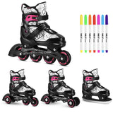 4in1 Inliner Schlittschuhe Rollschuhe Gr. 31-34, verstellbar | NILS EXTREME NH10907 TINTY