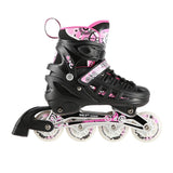 4in1 LED Inliner Schlittschuhe Rollschuhe Gr. 31-34, Rosa, verstellbar | NILS EXTREME NH10905