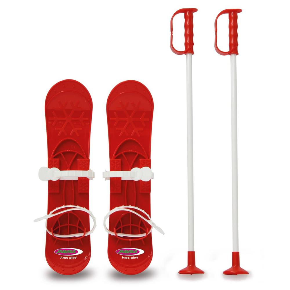 Jamara Snow Play Funny Carve 1st Step, 42cm, rot - Kinder-Ski mit Skistöcke