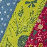 Roth Geschenktuch 3er Set X-Mas wiederverwendbar 2x 50 x 50 cm, 1x 80 x 80 cm