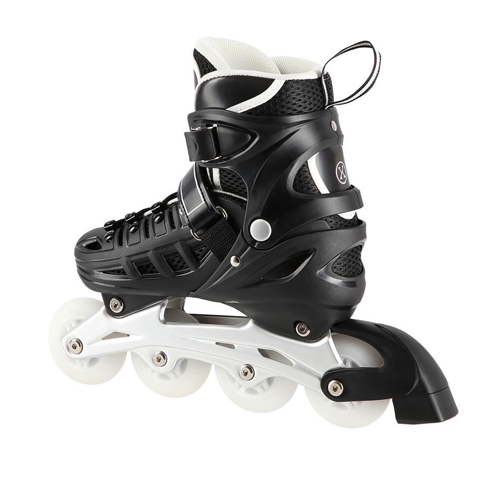 4in1 LED Inliner Schlittschuhe Rollschuhe Gr. 31-34, Schwarz, verstellbar | NILS EXTREME NH10905