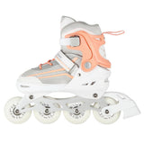 2in1 Inliner Schlittschuhe Gr. 39-43, Weiß-Rosa, verstellbar | NILS EXTREME NH18190