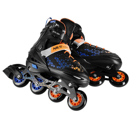 2in1 Inliner Schlittschuhe Gr. 39-43, Blau, verstellbar | NILS EXTREME NH18190A BRAVE