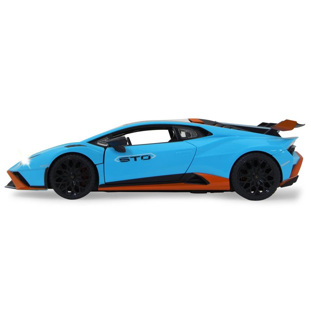 Jamara Lamborghini Huracán STO 1:14 blau 2,4GHz Tür manuell Ferngesteuertes Auto mit LED Fahrlicht