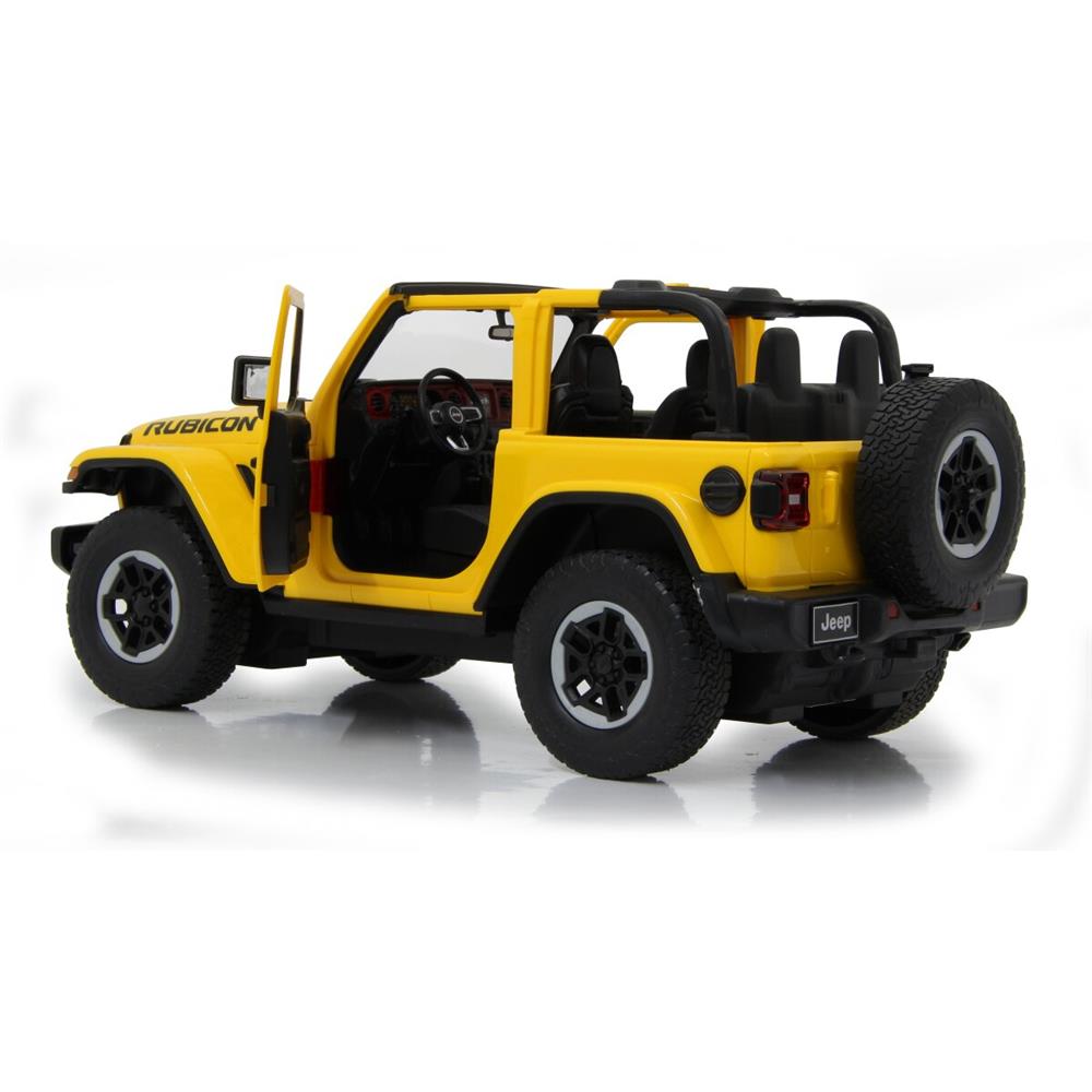 Jamara Jeep Wrangler JL 1:14 gelb 2,4GHz Tür manuell Ferngesteuertes Auto mit LED Fahrlicht