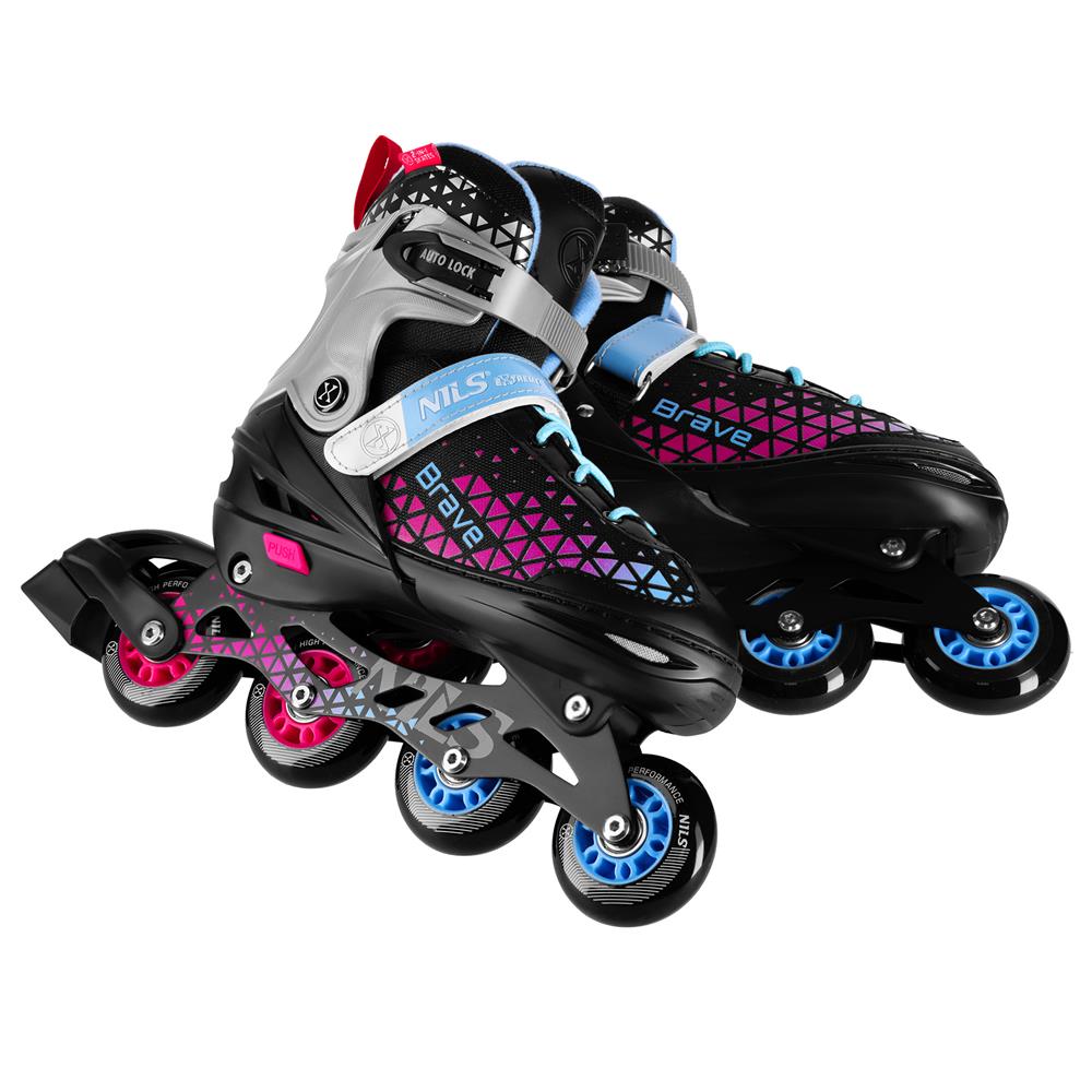 2in1 Inliner Schlittschuhe Gr. 29-33, Rosa, verstellbar | NILS EXTREME NH18190A BRAVE