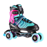 4in1 Inliner Schlittschuhe Rollschuhe Gr. 29-33, Schwarz-Violett, verstellbar | NILS EXTREME NH18192A