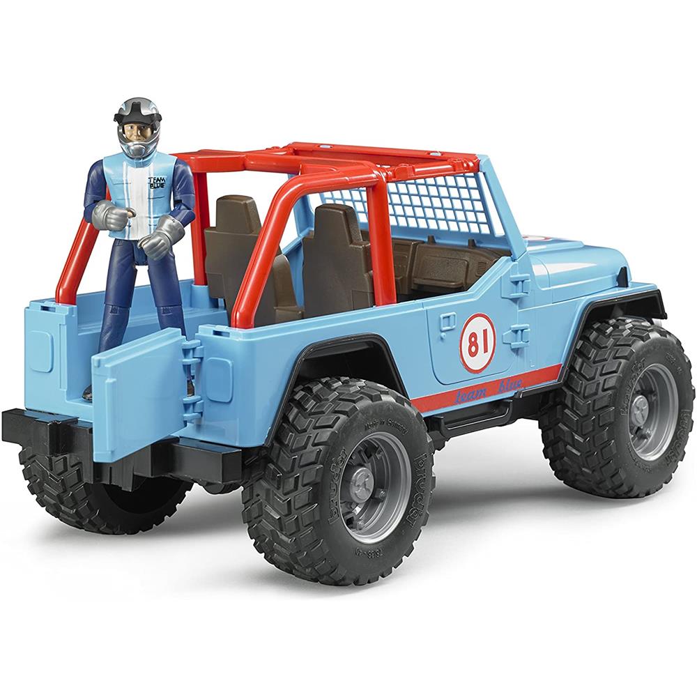 Bruder 02541 - Jeep Cross Country Racer blau mit Rennfahrer