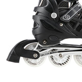 4in1 LED Inliner Schlittschuhe Rollschuhe Gr. 39-42, Schwarz, verstellbar | NILS EXTREME NH10905