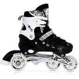 4in1 Inliner Schlittschuhe Rollschuhe Gr. 39-42, Schwarz, verstellbar | NILS EXTREME NH10905