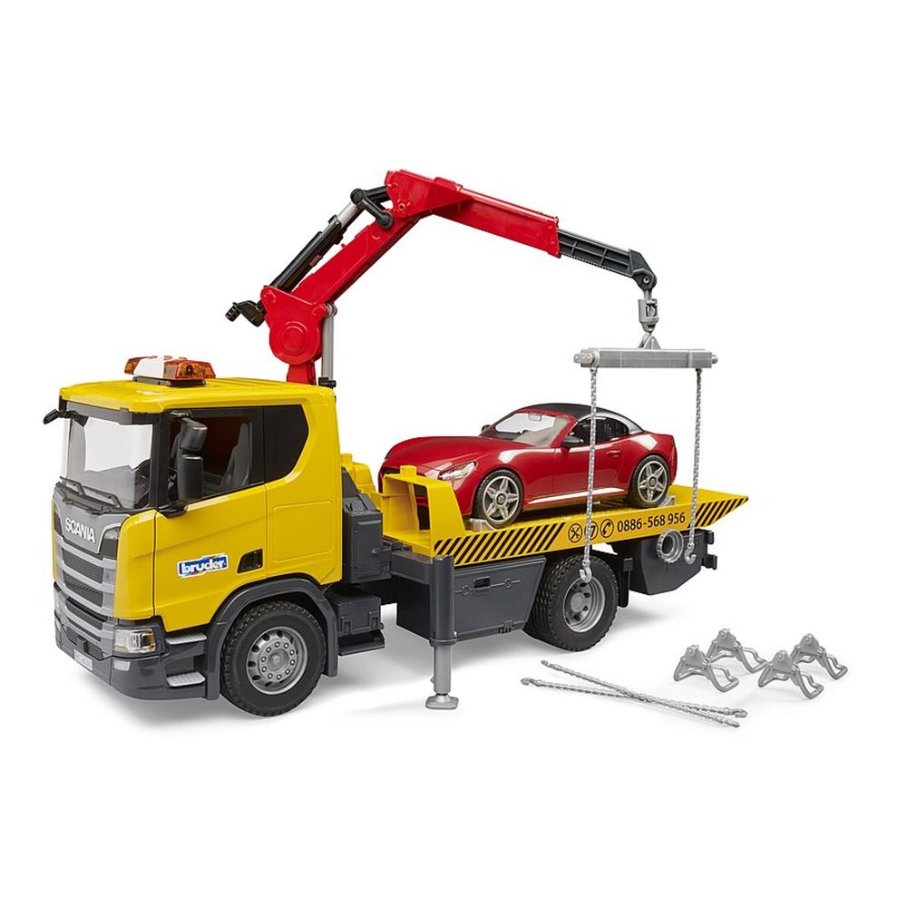 Bruder 03552 - Scania Super 560R Abschlepp-LKW, mit Light & Sound Modul und BRUDER Roadster