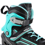 2in1 Inliner Schlittschuhe Gr. 34-38, Schwarz-Blau, verstellbar | NILS EXTREME NH18190