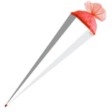 Roth Schultüte-Rohling/Basteltüte, weiß, 85cm, eckig, Rot(h)-Spitze, mit Tüllverschluss (rot)