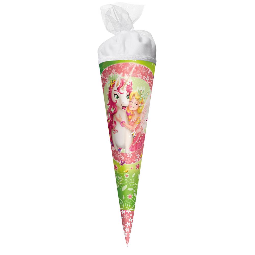 Roth Schultüte Einhornglück, 50cm, rund, Tüllverschluss
