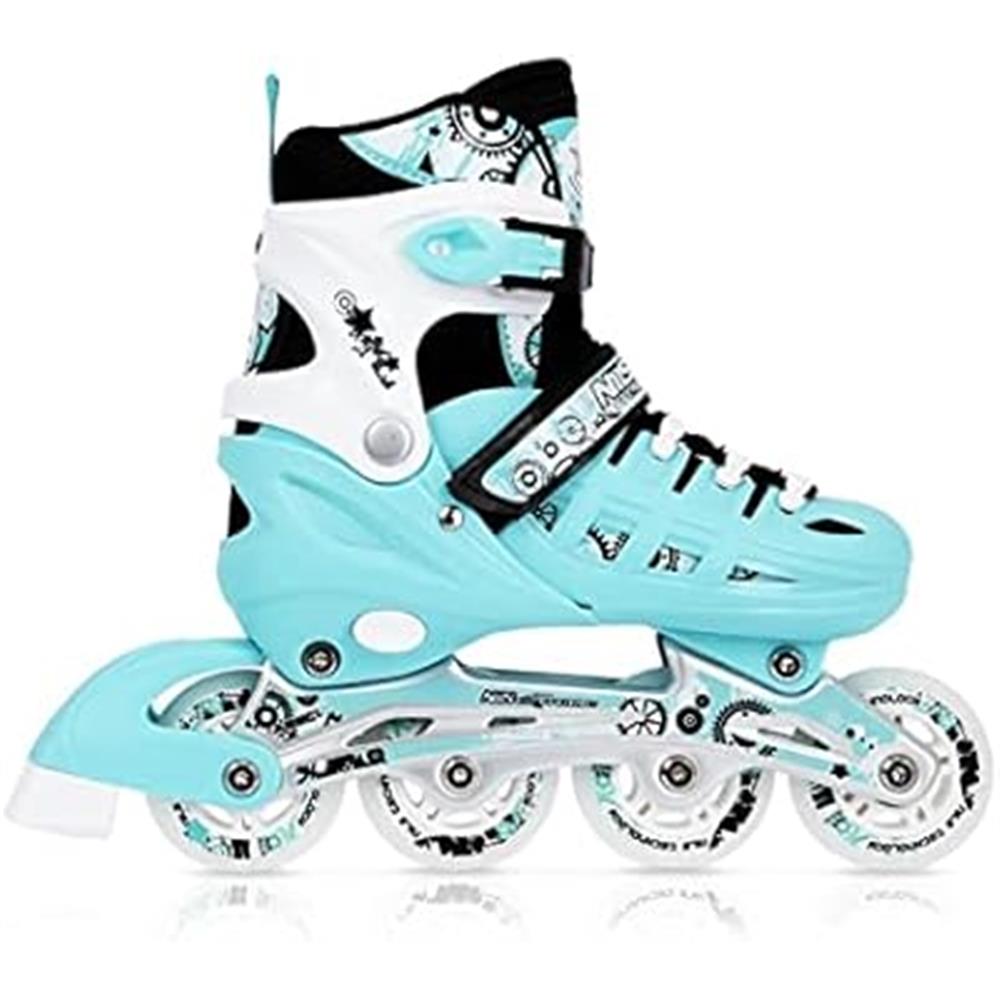 4in1 Inliner Schlittschuhe Rollschuhe Gr. 35-38, Minzgrün, verstellbar | NILS EXTREME NH10905
