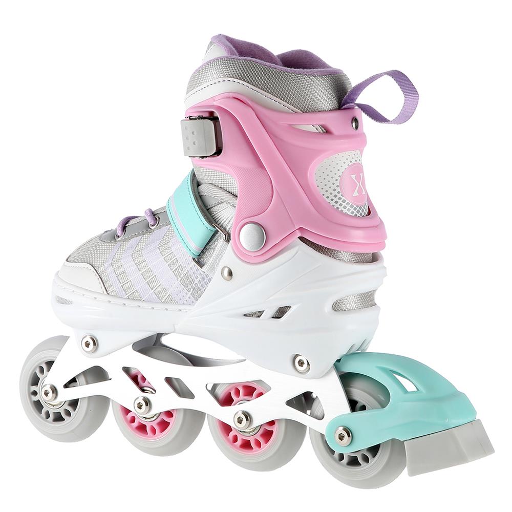 4in1 Inliner Schlittschuhe Rollschuhe Gr. 34-38, Rosa, verstellbar | NILS EXTREME NH18192