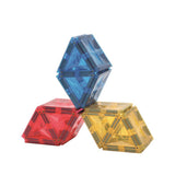 Cleverclixx Original-Bausatz in Knallfarben 60 Teile, langlebiges Magnetspielzeug, Magnetfliesen