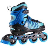 4in1 Inliner Schlittschuhe Rollschuhe Gr. 34-38, Schwarz-Blau, verstellbar | NILS EXTREME NH18192A