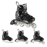 4in1 LED Inliner Schlittschuhe Rollschuhe Gr. 39-42, Schwarz, verstellbar | NILS EXTREME NH10905