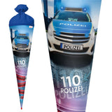 Roth Schultüte Polizei 110, 70cm, rund, Rot(h)-Spitze, Filzverschluss