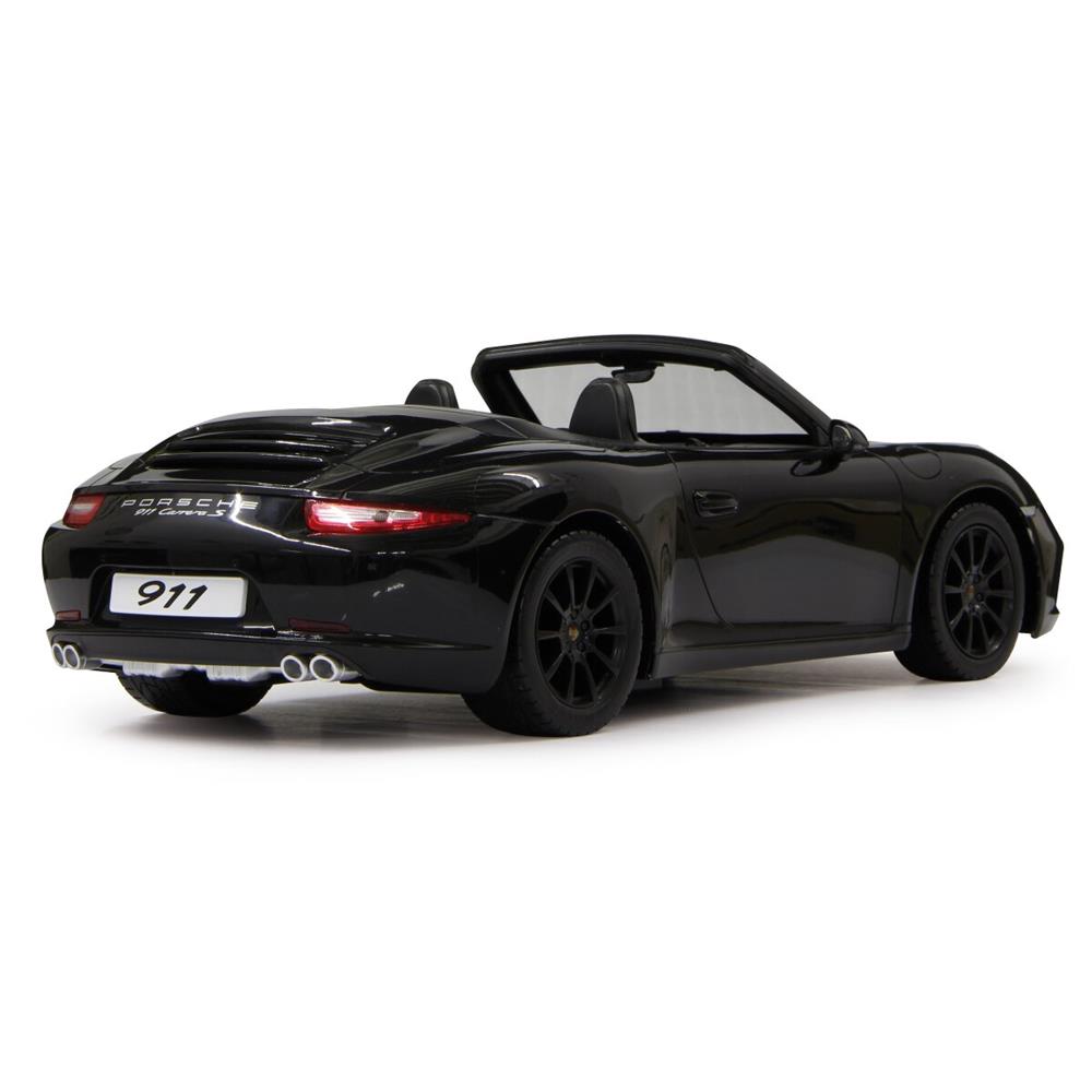 Jamara Porsche 911 Carrera S 1:12 schwarz 2,4GHz Ferngesteuertes Auto mit LED Fahrlicht