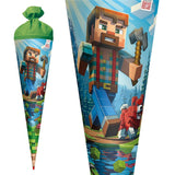 Roth Schultüte Block Game, 70cm, rund, Rot(h)-Spitze, Filzverschluss