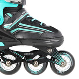 2in1 Inliner Schlittschuhe Gr. 34-38, Schwarz-Blau, verstellbar | NILS EXTREME NH18190