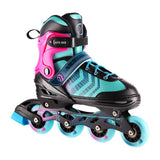 4in1 Inliner Schlittschuhe Rollschuhe Gr. 34-38, Schwarz-Violett, verstellbar | NILS EXTREME NH18192A