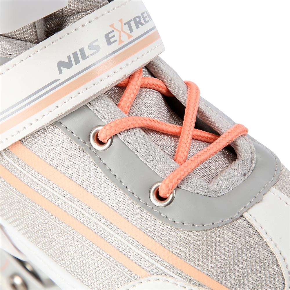 2in1 Inliner Schlittschuhe Gr. 34-38, Weiß-Rosa, verstellbar | NILS EXTREME NH18190
