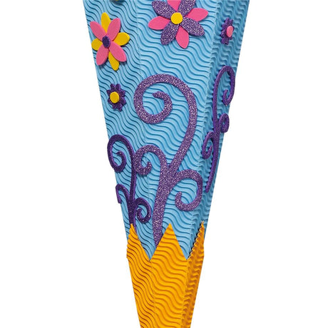 Roth Schultüte-Bastelset, Butterfly, 68cm, eckig, Rot(h)-Spitze, Kreppverschluss