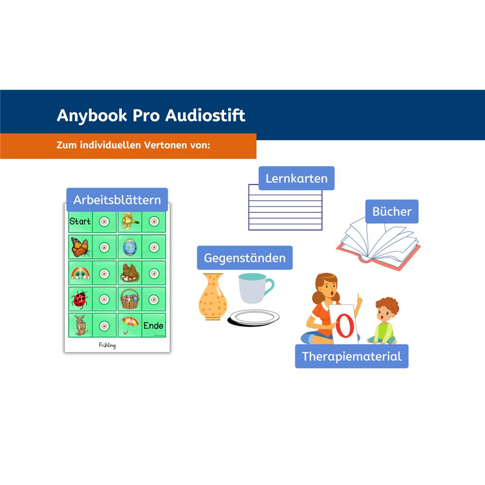 Anybook Pro M701 – Audiostift mit Aufnahmefunktion, Lesestift - (inkl. Voucher für Jahreslizenz)