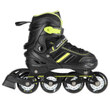 2in1 Inliner Schlittschuhe Gr. 34-38, Schwarz-Limettengrün, verstellbar | NILS EXTREME NH18191