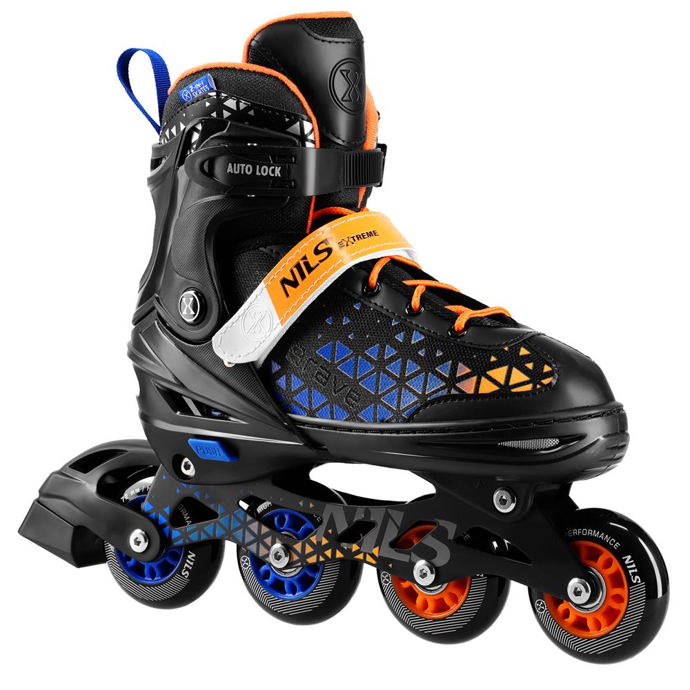 2in1 Inliner Schlittschuhe Gr. 34-38, Blau, verstellbar | NILS EXTREME NH18190A BRAVE
