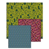 Roth Geschenktuch 3er Set X-Mas wiederverwendbar 2x 50 x 50 cm, 1x 80 x 80 cm