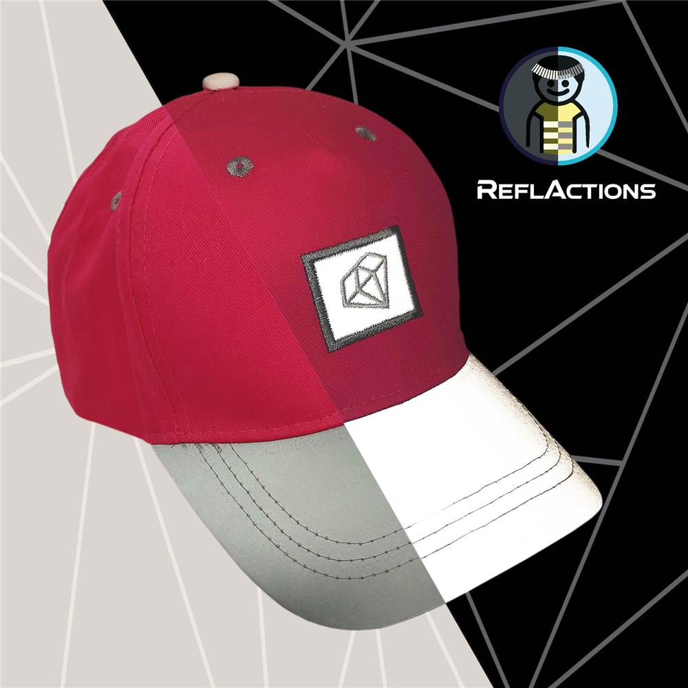 Roth ReflActions Kinder-Basecap Diamant, Pink, 5-8 Jahre, 50-54cm, mit reflektierendem Schirm