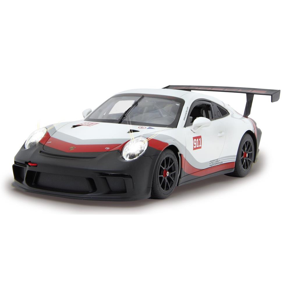 Jamara Porsche 911 GT3 Cup 1:14 weiß 2,4GHz Ferngesteuertes Auto mit LED Fahrlicht