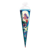 Roth Schultüte Magische Meerjungfrau, 85cm, eckig, Rot(h)-Spitze, Filzverschluss, Folieneffekt, Paillettenborte