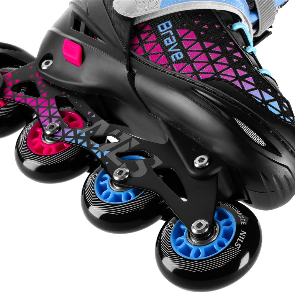 2in1 Inliner Schlittschuhe Gr. 39-43, Rosa, verstellbar | NILS EXTREME NH18190A BRAVE