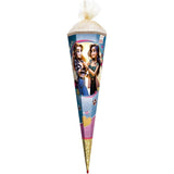 Roth Schultüte Best Friends Forever, 85cm, eckig, Rot(h)-Spitze, Tüllverschluss (Organza gold), Goldborte